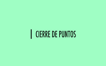Palillo #12: cierre de puntos