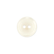 Botón Plástico Borde Doble Blanco