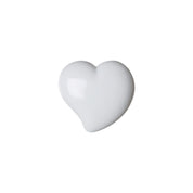 Botón Plástico Corazón Blanco