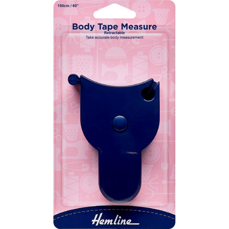 Cinta métrica enganchable azul Hemline