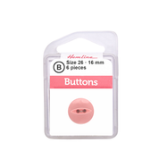 Botón Plástico Ojo de Pez Rosado