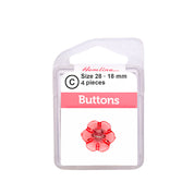 Botón Plástico Flor Fucsia