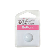 Botón Plástico Corte Diamante Blanco