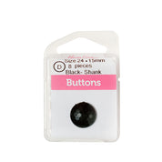 Botón Plástico Corte Diamante Negro