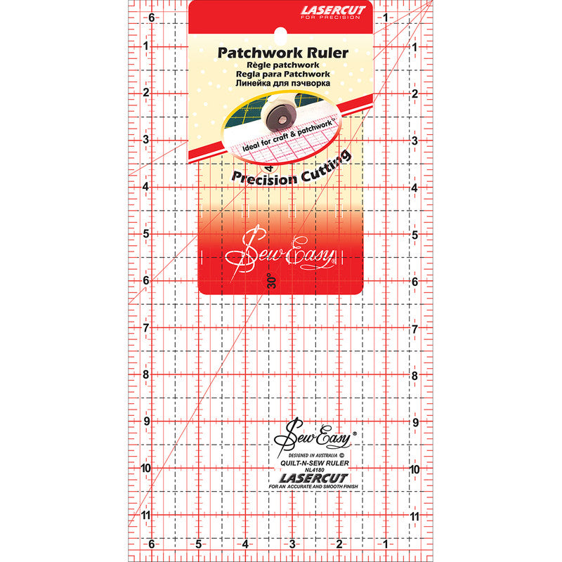 Regla Patchwork rectangular 12'' x 6.5''